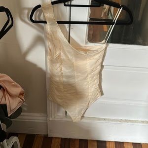 Yellow Scrunched Bodysuit